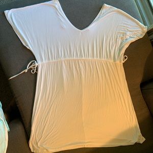 White swim coverup